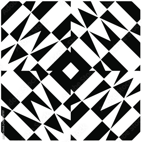 Abstract background with black and white pattern. Unique geometric vector swatch. Perfect for site backdrop, wrapping paper, wallpaper, textile and surface design. 