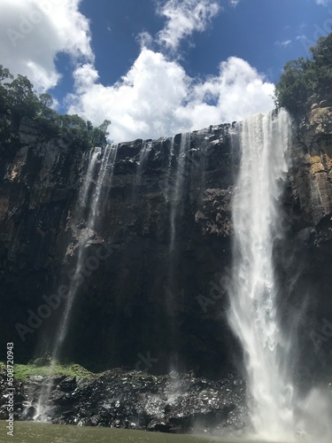 waterfall in the mountains