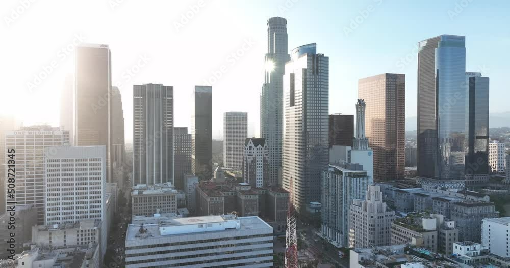 Aerial of Los Angeles downtown skyline. LA, California. Aerial of Los Angeles downtown skyline. LA, California.