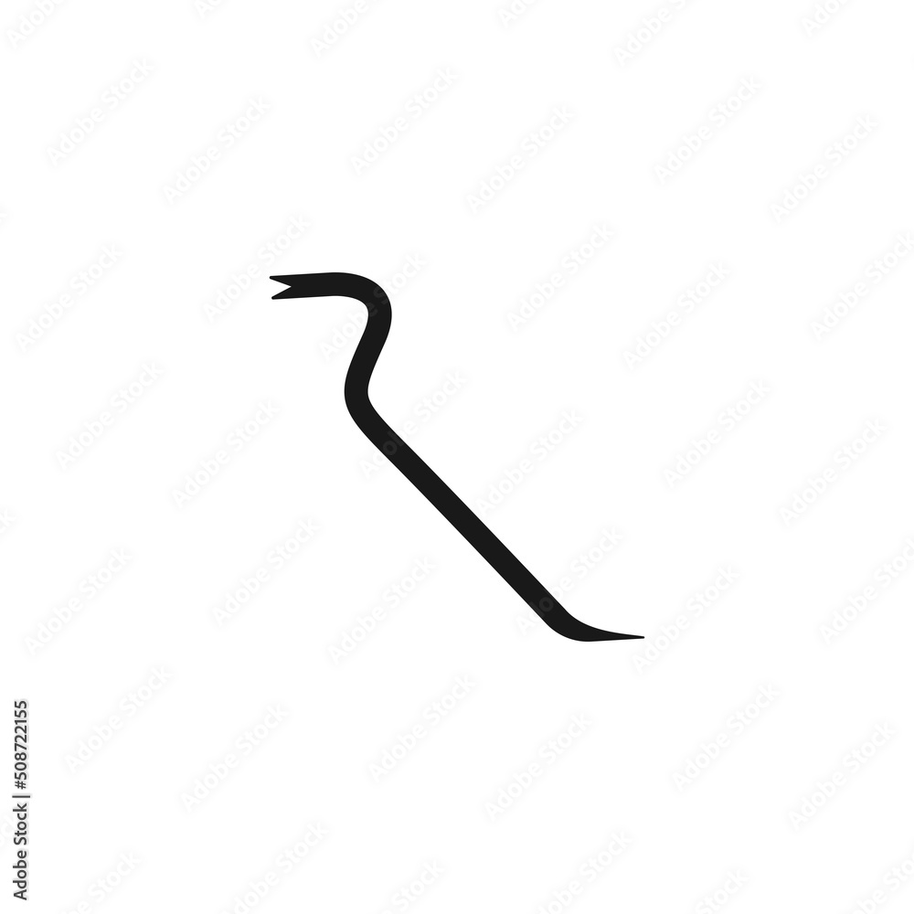 Crowbar iconvektor illustrtation design Crowbar iconvektor illustrtation design