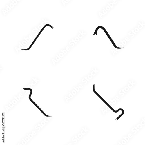 Crowbar iconvektor illustrtation design