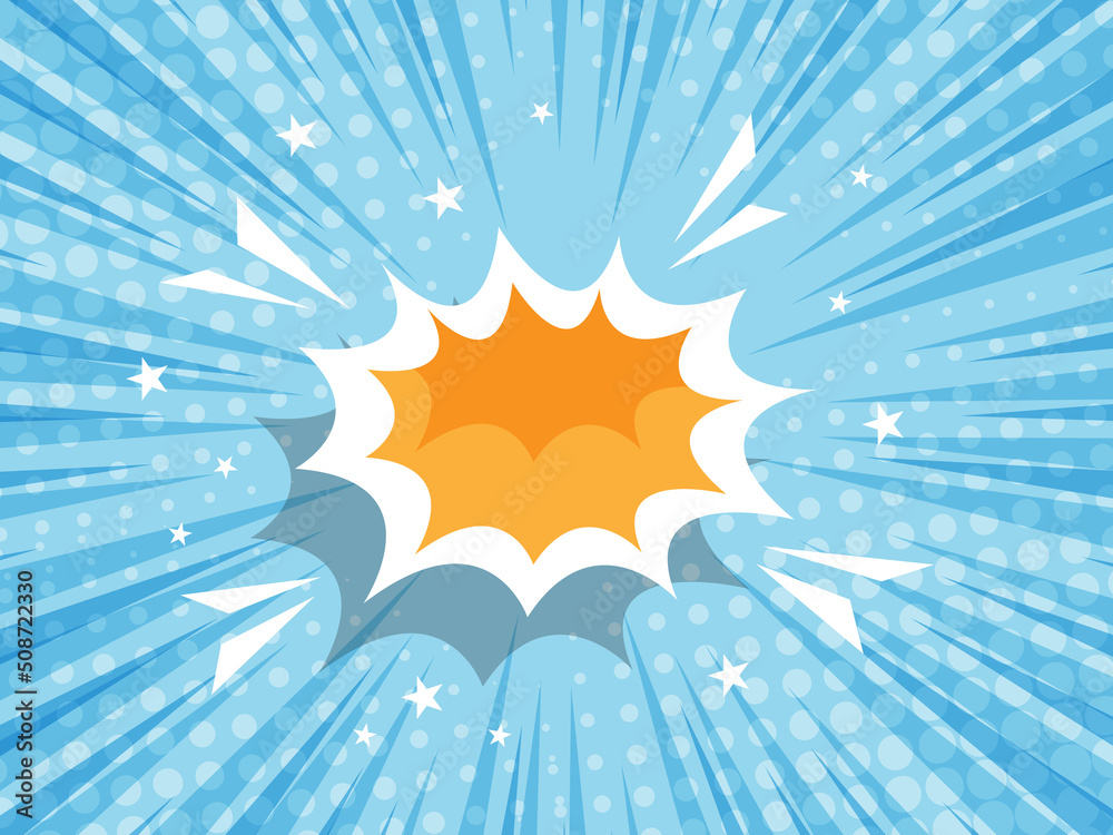 comic book pop art with blank speech bubble for background Stock Vector ...