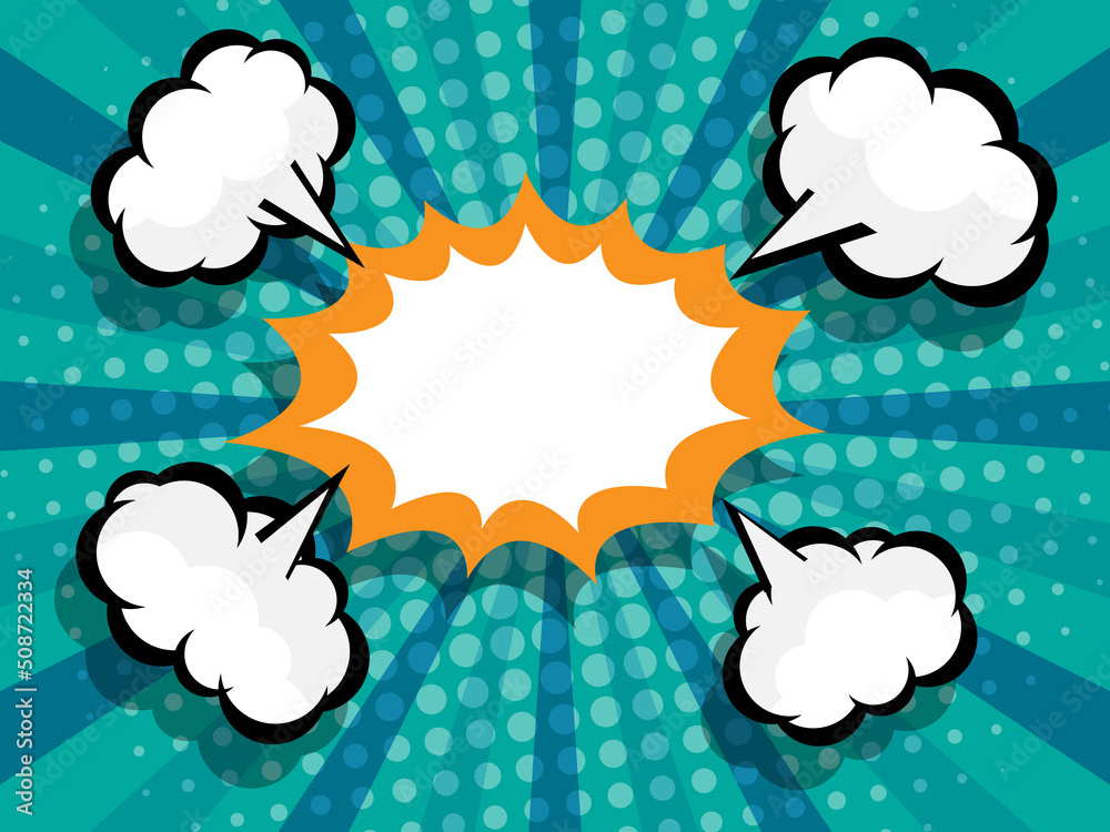 comic book pop art with blank speech bubble for background comic book pop art with blank speech bubble for background