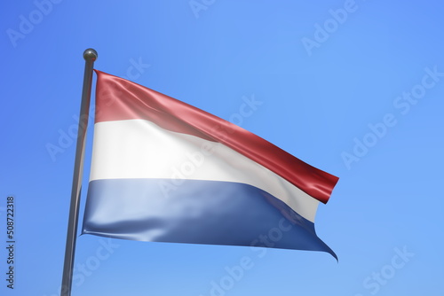 3d rendering illustration of Netherlands flag