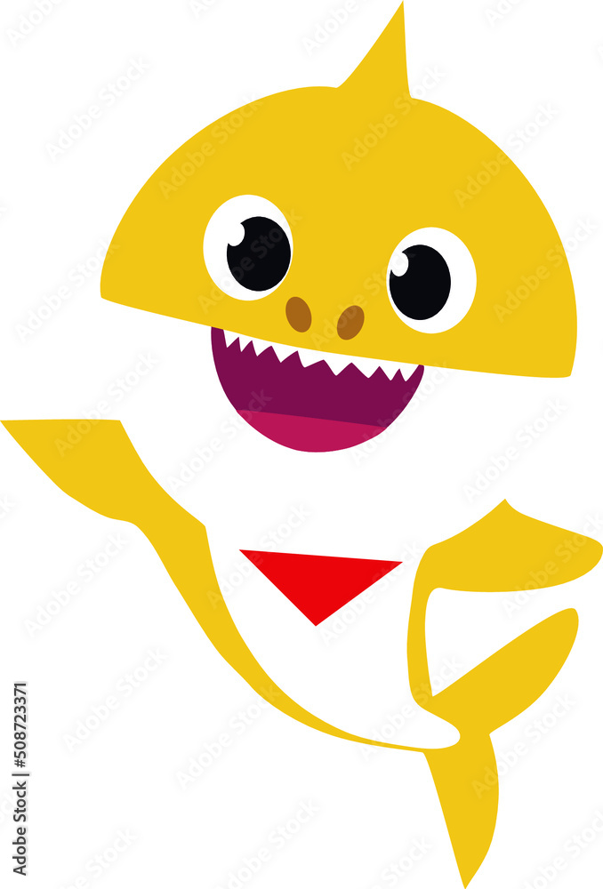 baby shark yellow boy sea Stock Vector | Adobe Stock