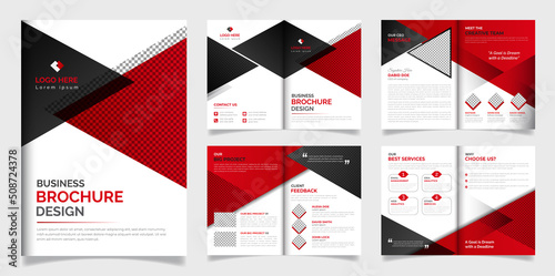 Professional and Creative Corporate Business Brochure Minimalist 8 pages brochure Design Print Template