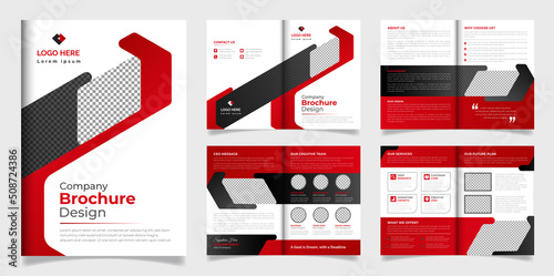 Professional and Creative Corporate Business Brochure Minimalist 8 pages brochure Design Print Template