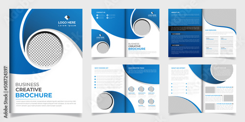 Professional and Creative Corporate Business Brochure Minimalist 8 pages brochure Design Print Template
