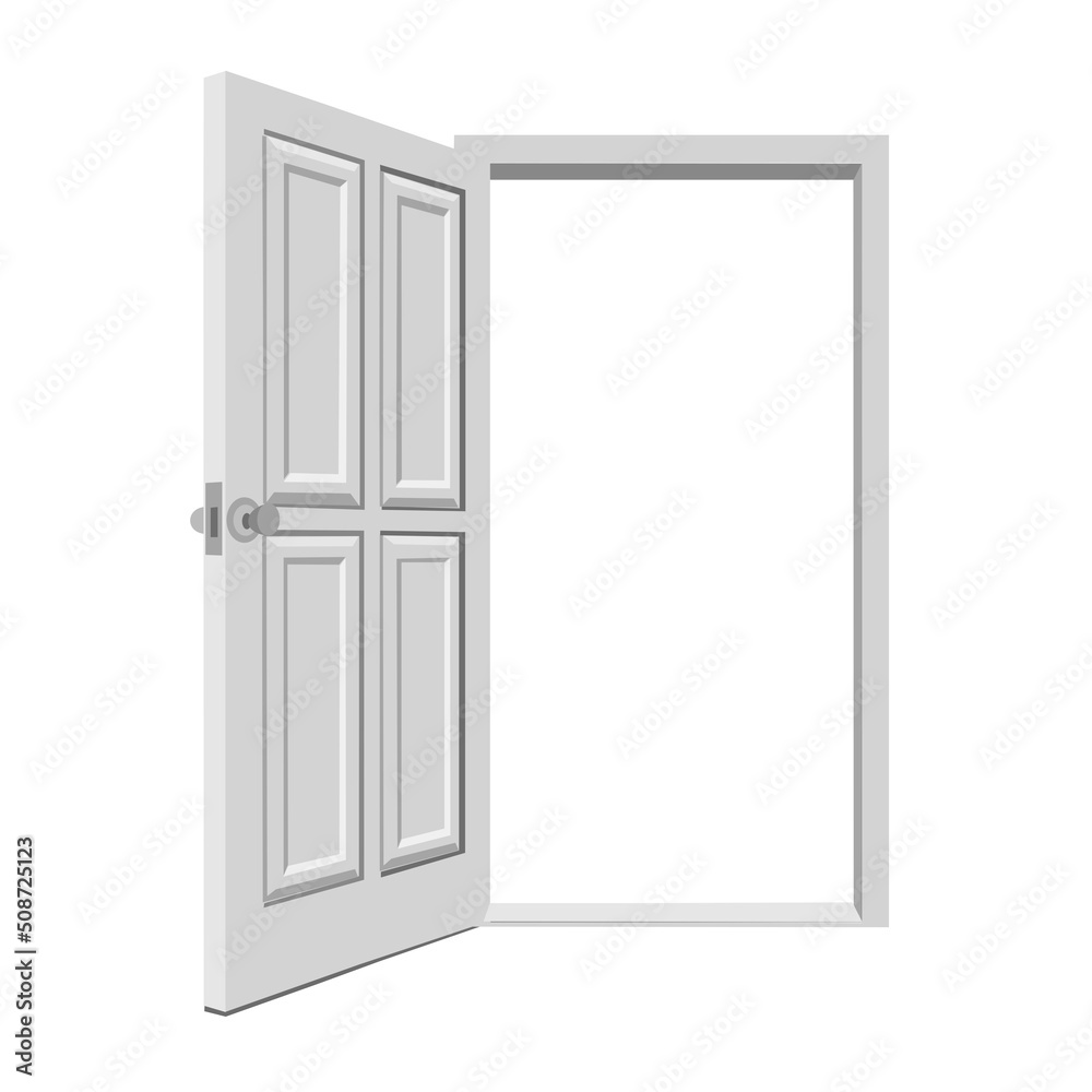 open door isolated on white open door isolated on white