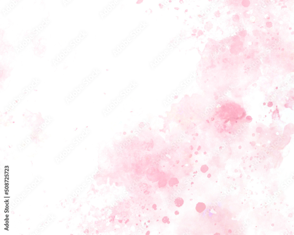 Abstract pink watercolor background with splash design