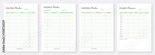 Minimalist Financial planner. Printable financial planner templates. Income, Savings, Expense & Finance Planner Template. Life & Business Planner Template Collection. Minimalist Planner Pages Template