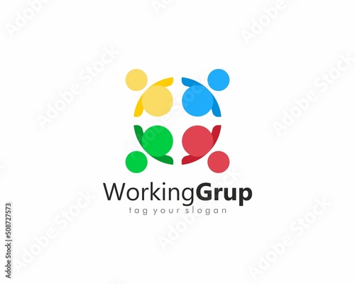 Wallpaper Mural Working grup logo vector design Torontodigital.ca