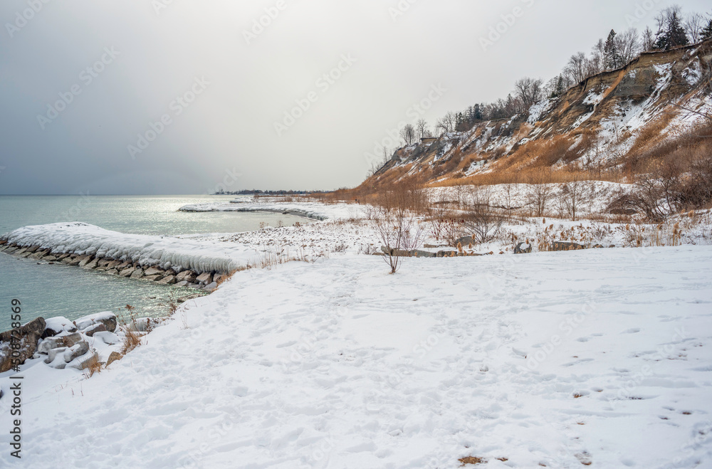 Snow Trail Toronto Beach Area Winter Snow Trail Toronto Beach Area Winter