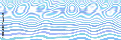 Stylization of sea waves. Abstract vector background, banner.