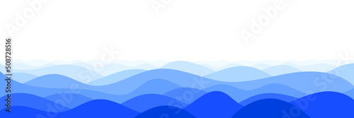 Stylization of sea waves. Abstract vector background, banner. © Valerii