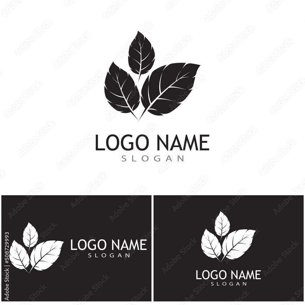 Leaf icon Vector Illustration design Logo template Leaf icon Vector Illustration design Logo template