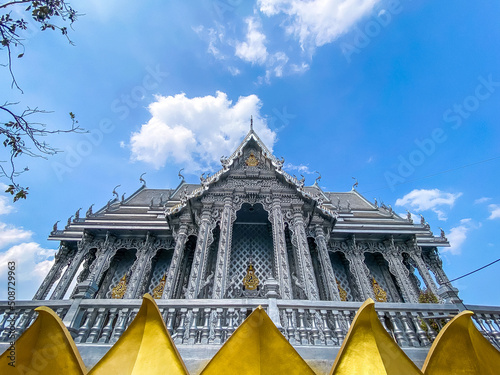 Wat Don Yai silver temple in Pathum Thani, Bangkok, Thailand photo