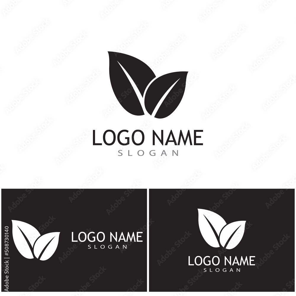 Leaf icon Vector Illustration design Logo template Leaf icon Vector Illustration design Logo template