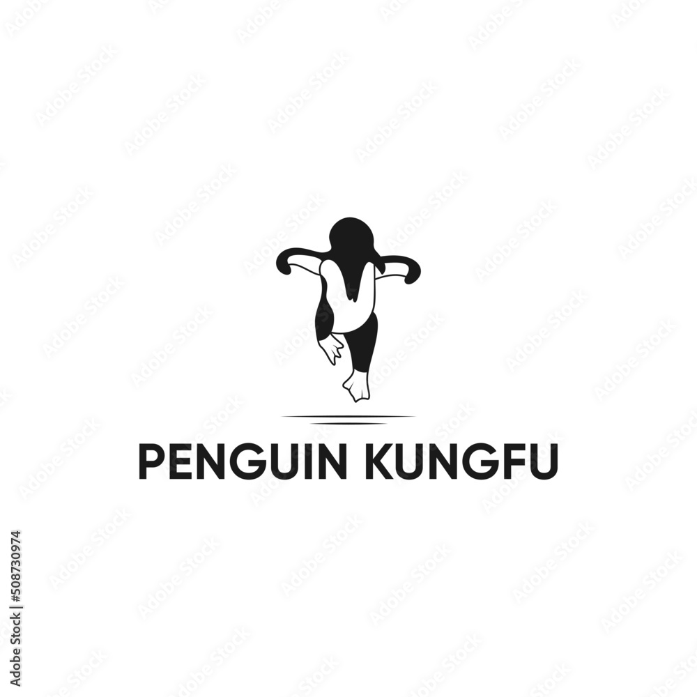 Kung Fu Penguin Logo Design Kung Fu Penguin Logo Design