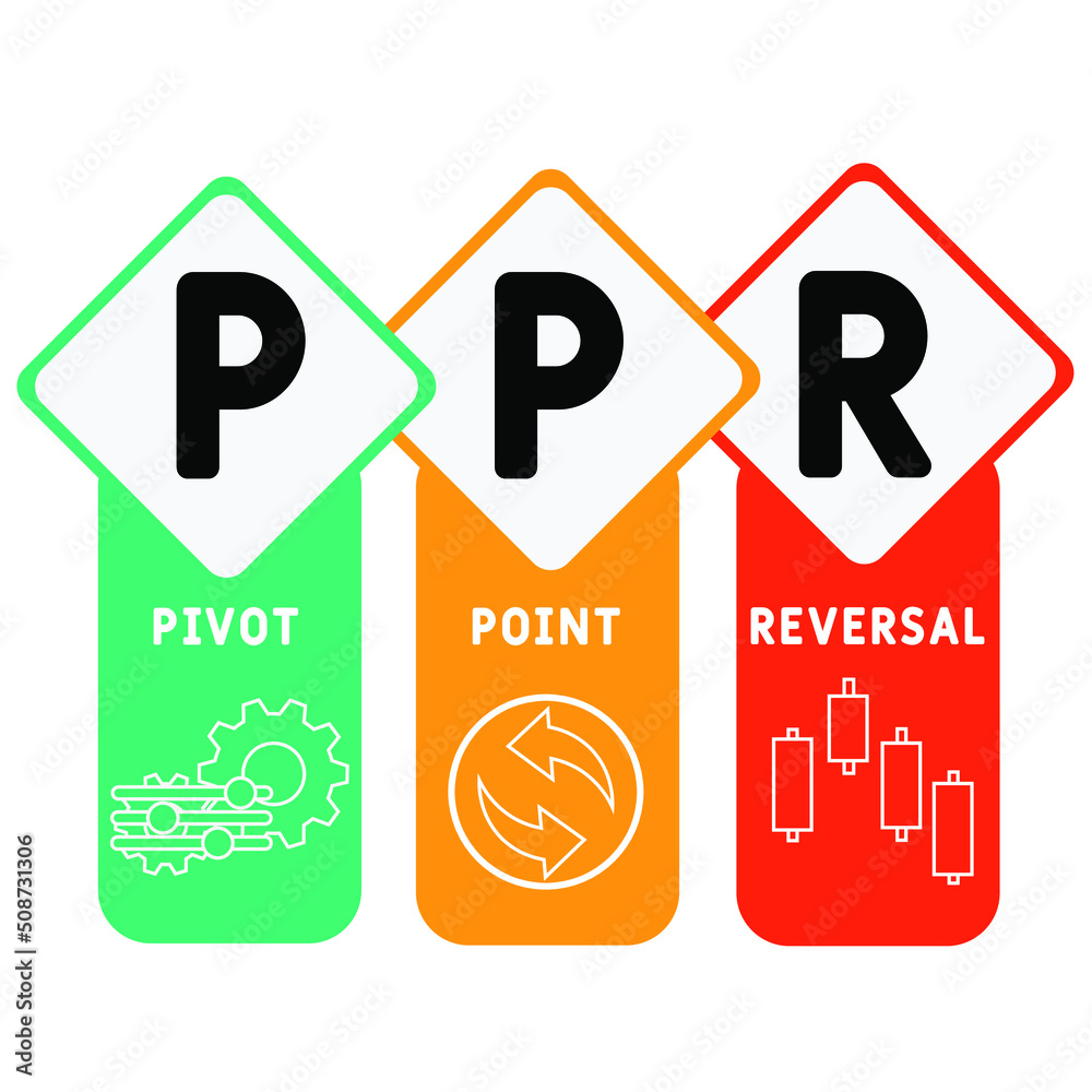 PPR - Pivot Point Reversal acronym. business concept background. vector illustration concept with keywords and icons. lettering illustration with icons for web banner, flyer, landing pag PPR - Pivot Point Reversal acronym. business concept background. vector illustration concept with keywords and icons. lettering illustration with icons for web banner, flyer, landing pag