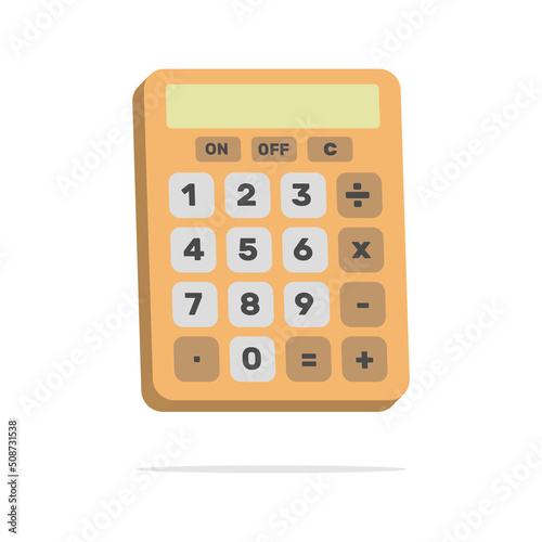 3d calculator in minimal cartoon style