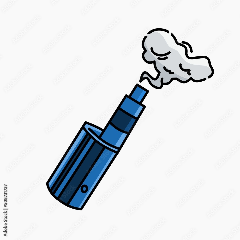 illustration vector of vape and smoke perfect for icon,symbol,etc illustration vector of vape and smoke perfect for icon,symbol,etc