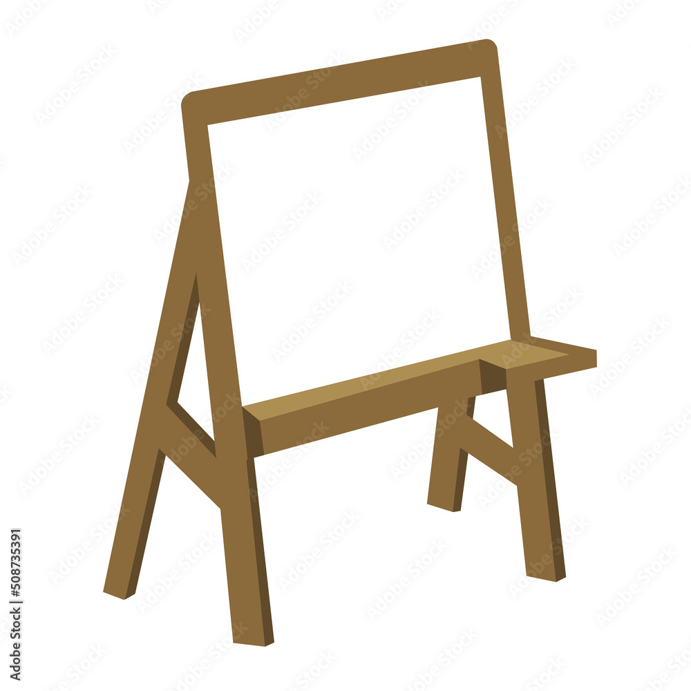 Wooden easel board and stand clipart Wooden easel board and stand clipart