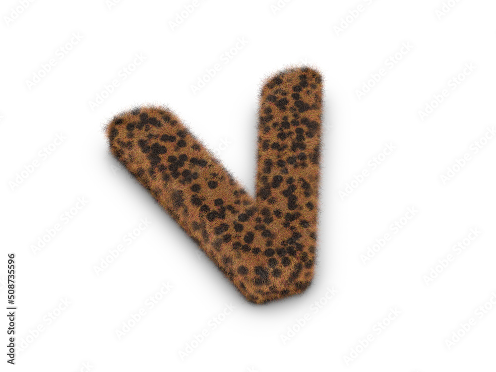 Fur letter V Fur letter V