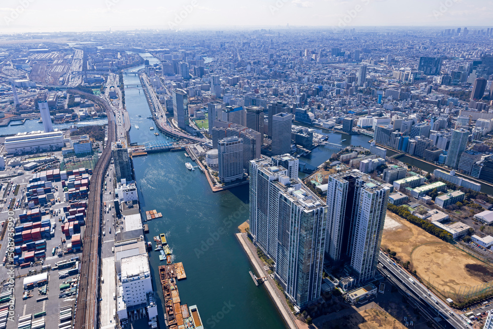 Fototapeta premium 天王洲アイル周辺・空撮