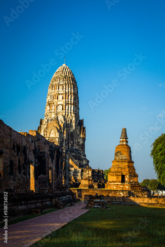 Wat Ratchaburana ruin temple in Ayutthaya Historical Park  Thailand