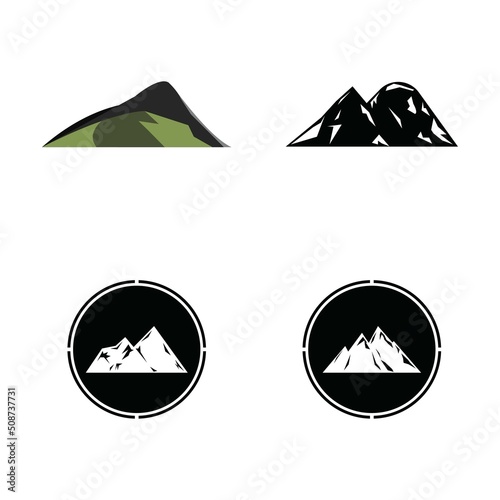 Mountain icon Logo Template Vector illustration design