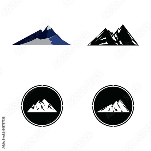 Mountain icon Logo Template Vector illustration design