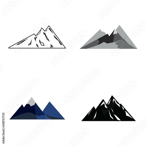 Mountain icon Logo Template Vector illustration design