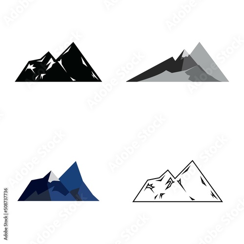Mountain icon Logo Template Vector illustration design