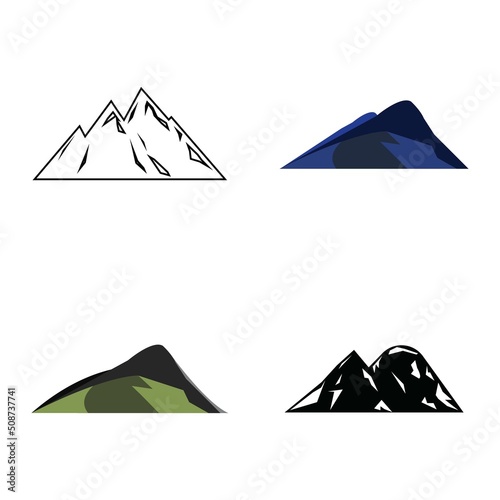 Mountain icon Logo Template Vector illustration design