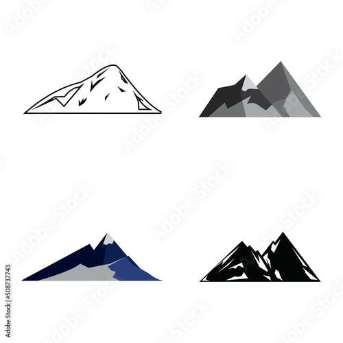 Mountain icon Logo Template Vector illustration design