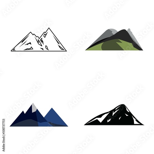 Mountain icon Logo Template Vector illustration design