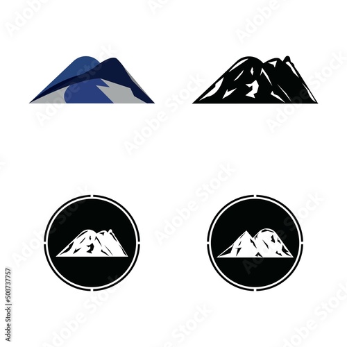 Mountain icon Logo Template Vector illustration design