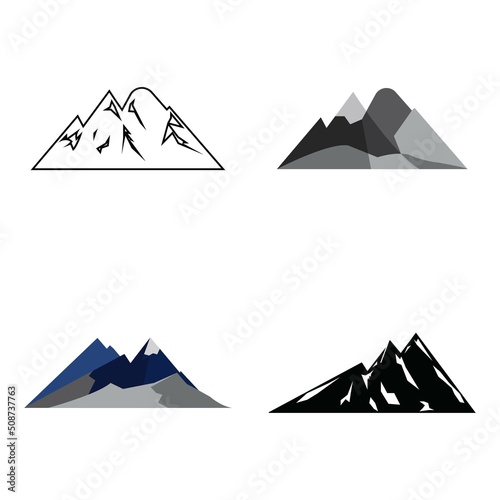 Mountain icon Logo Template Vector illustration design