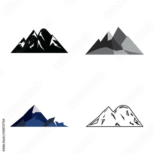 Mountain icon Logo Template Vector illustration design