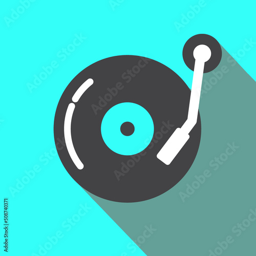 retro music illustration icon vector.