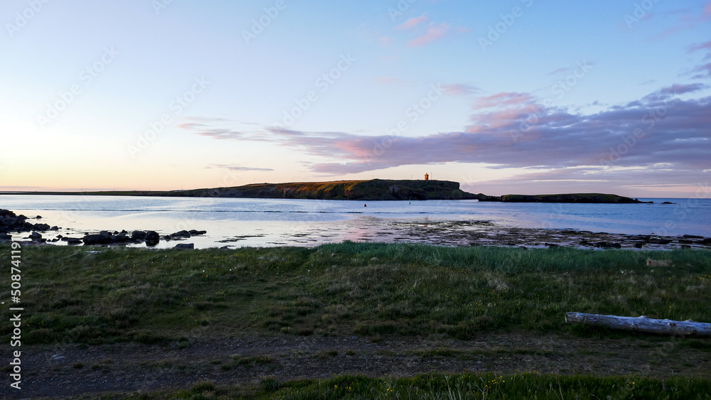 Peninsula at dusk, Raufarhofn, Iceland