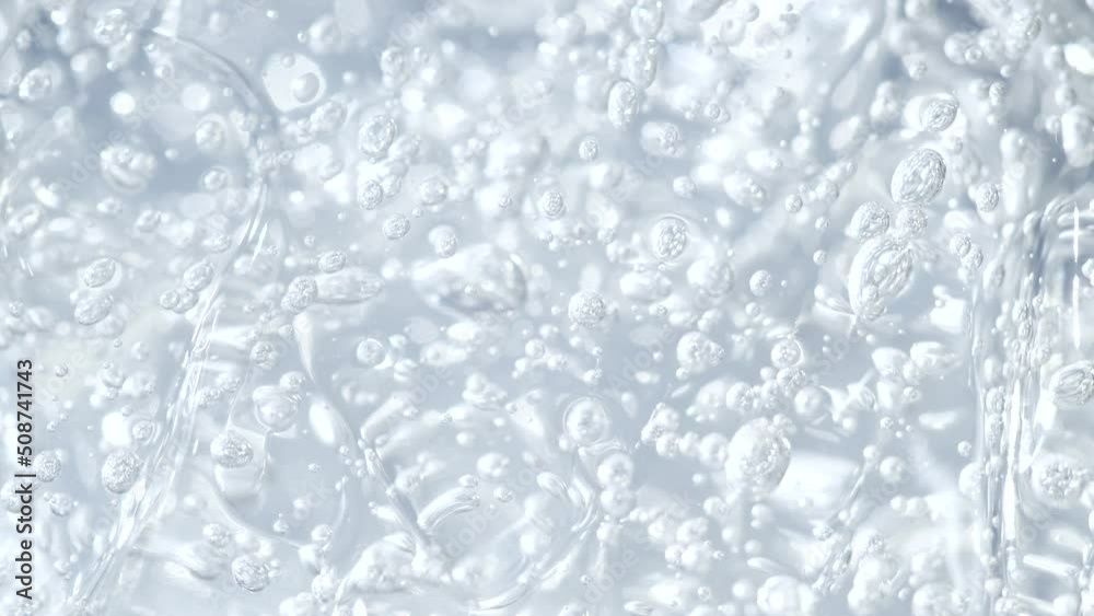 Macro white transparent cosmetic serum gel, cream, fluid texture with air bubble Macro white transparent cosmetic serum gel, cream, fluid texture with air bubble