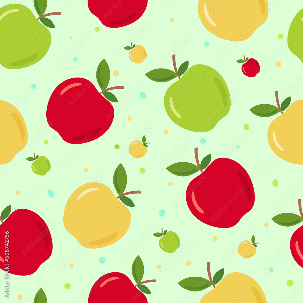 fruit apple vector seamless pattern. fruit apple vector seamless pattern.