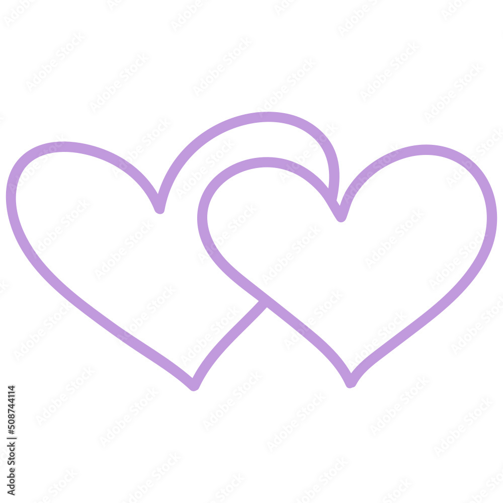 Hand drawn heart icon. Decorative valentine doodle elements. Doodle heart vector illustration.