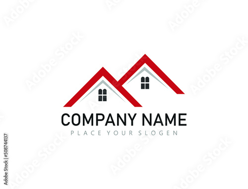 unique home estate log icon vector template. eps 10.
