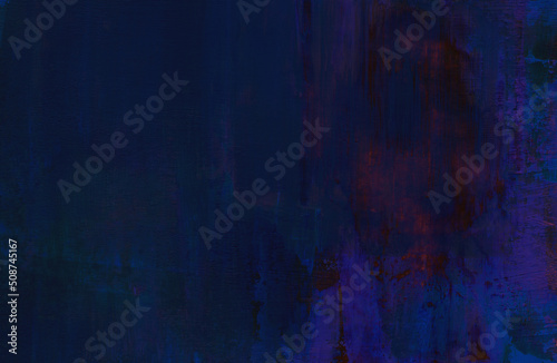 Modern abstract art. Versatile artistic image for creative design projects: posters, banners, cards, magazines, book covers, prints, wallpapers. Expressionism. Dark blue background.