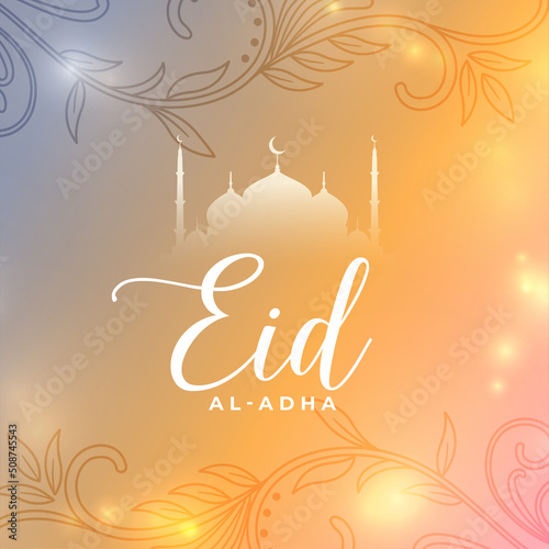 beautiful floral style eid al adha background