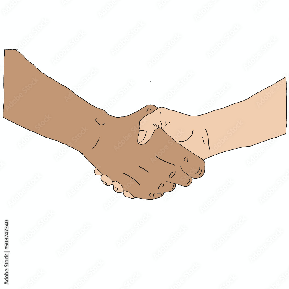 Handschlag, begrüßung auf weißem Grund Isoliert Handschlag, begrüßung auf weißem Grund Isoliert