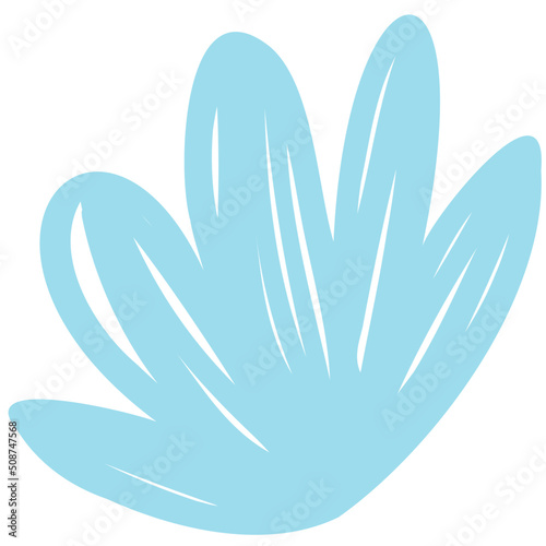 Hand drawn abstract organic leaf. Doodle botanical elements illustration.